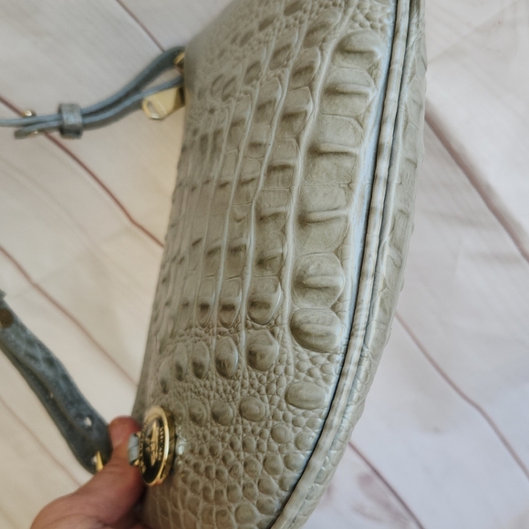 Brahmin Green Crocodile Embossed Women's Bag - Picture 6 of 8